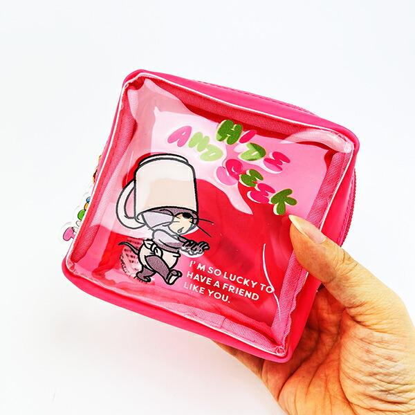 トムとジェリー タフィー PVCポーチ ピンク トムジェリ 商品画像5：キャラグッズPERFECT WORLD TOKYO
