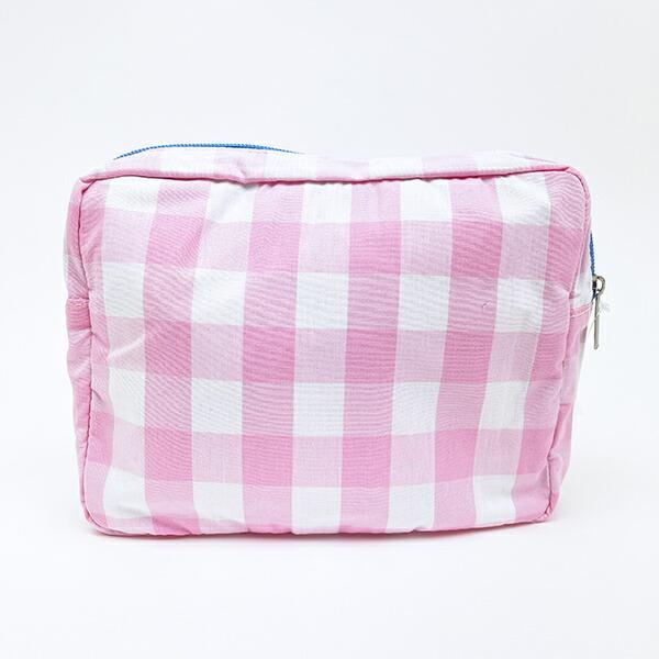 パワーパフガールズ ギンガムチェックポーチ ピンク パワパフ 商品画像4:キャラグッズPERFECT WORLD TOKYO