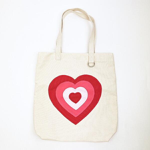 パワーパフガールズ ビッグハートワッペントートバッグ アイボリー パワパフ