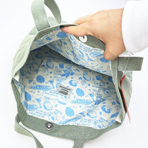 パワーパフガールズ ビッグハートワッペントートバッグ サックス パワパフ 商品画像5：キャラグッズPERFECT WORLD TOKYO