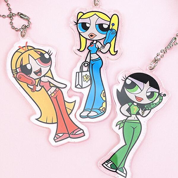 パワーパフガールズ バブルス ケイタイモチーフポーチ (ブルー) パワパフ 商品画像6：キャラグッズPERFECT WORLD TOKYO