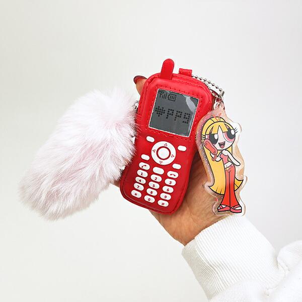 パワーパフガールズ ブロッサム ケイタイモチーフポーチ (ピンク) パワパフ 商品画像5：キャラグッズPERFECT WORLD TOKYO