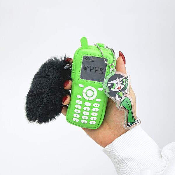 パワーパフガールズ バターカップ ケイタイモチーフポーチ (グリーン) パワパフ 商品画像5：キャラグッズPERFECT WORLD TOKYO