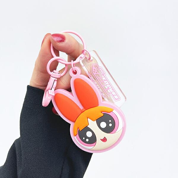 パワーパフガールズ ブロッサム うるうるラバーチャーム (ピンク) キーホルダー パワパフ 商品画像4：キャラグッズPERFECT WORLD TOKYO