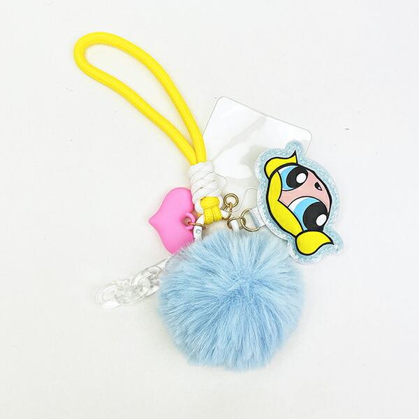 パワーパフガールズ バブルス スマホチャーム (ブルー) キーホルダー パワパ･･･