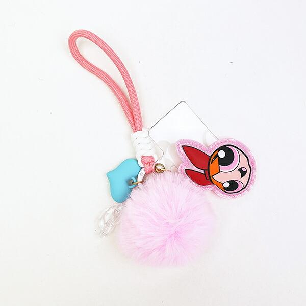 パワーパフガールズ ブロッサム スマホチャーム (ピンク) キーホルダー パワ･･･