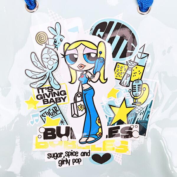 パワーパフガールズ バブルス ショッパートートバッグ (ブルー) パワパフ 商品画像2：キャラグッズPERFECT WORLD TOKYO