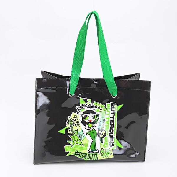 パワーパフガールズ バターカップ ショッパートートバッグ (ブラック) パワパ･･･