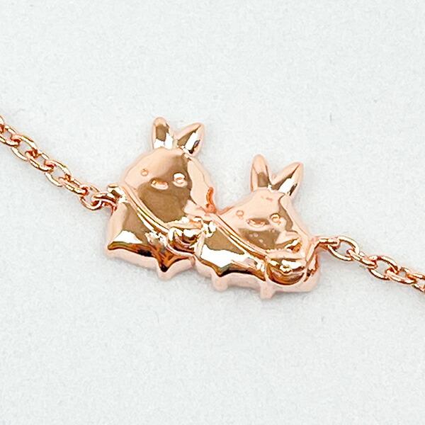 すみっコぐらし えびふらいのしっぽ＆あじふらいのしっぽ ブレスレット ピンクゴールド アクセサリー すみっこ 日本製 商品画像3：キャラグッズPERFECT WORLD TOKYO