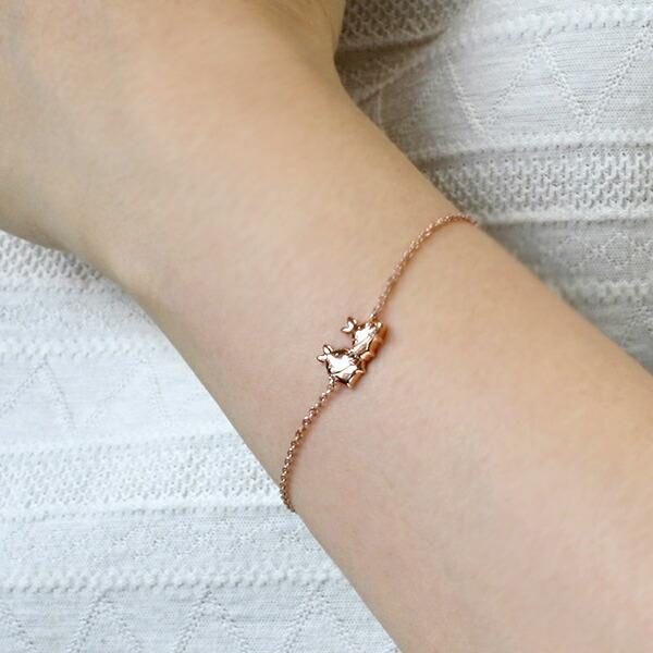 すみっコぐらし えびふらいのしっぽ＆あじふらいのしっぽ ブレスレット ピンクゴールド アクセサリー すみっこ 日本製 商品画像5：キャラグッズPERFECT WORLD TOKYO