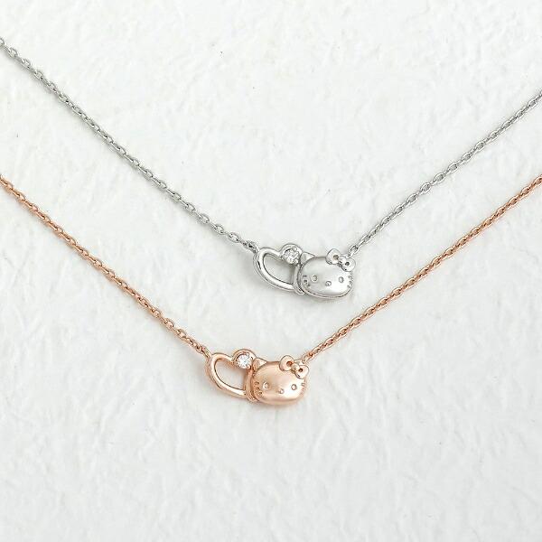 サンリオ ハローキティ プチハートネックレス シルバー アクセサリー 日本製 Sanrio 商品画像5：キャラグッズPERFECT WORLD TOKYO