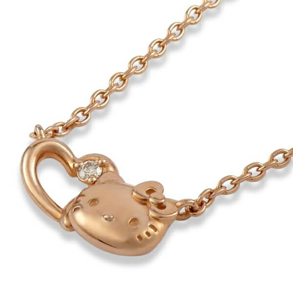 サンリオ ハローキティ プチハートネックレス ピンクゴールド アクセサリー 日本製 Sanrio 商品画像2：キャラグッズPERFECT WORLD TOKYO