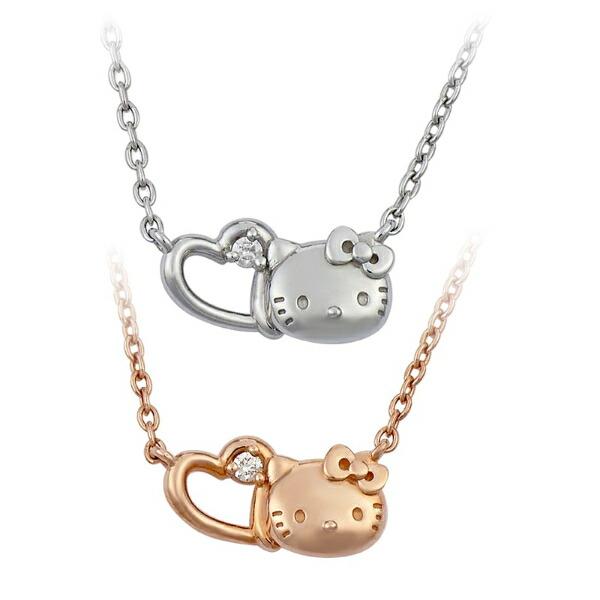 サンリオ ハローキティ プチハートネックレス ピンクゴールド アクセサリー 日本製 Sanrio 商品画像6：キャラグッズPERFECT WORLD TOKYO