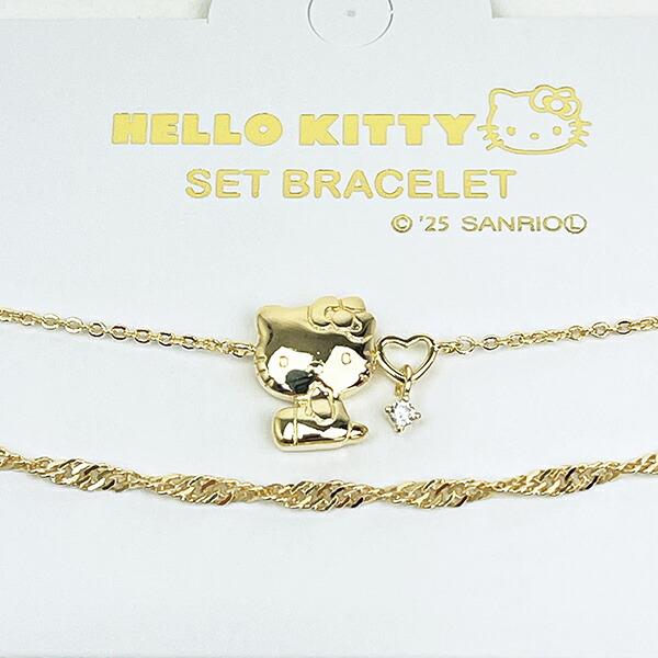 サンリオ ハローキティ セットダブルブレスレット お座り アクセサリー Sanrio 商品画像2：キャラグッズPERFECT WORLD TOKYO