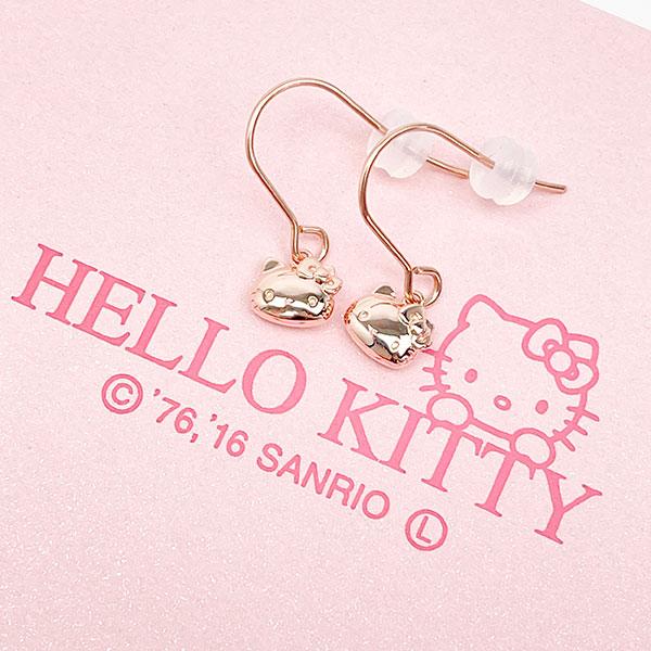 サンリオ ハローキティ アレルギーフリーフックピアス ピンクゴールド アクセサリー 日本製 Sanrio 商品画像2：キャラグッズPERFECT WORLD TOKYO