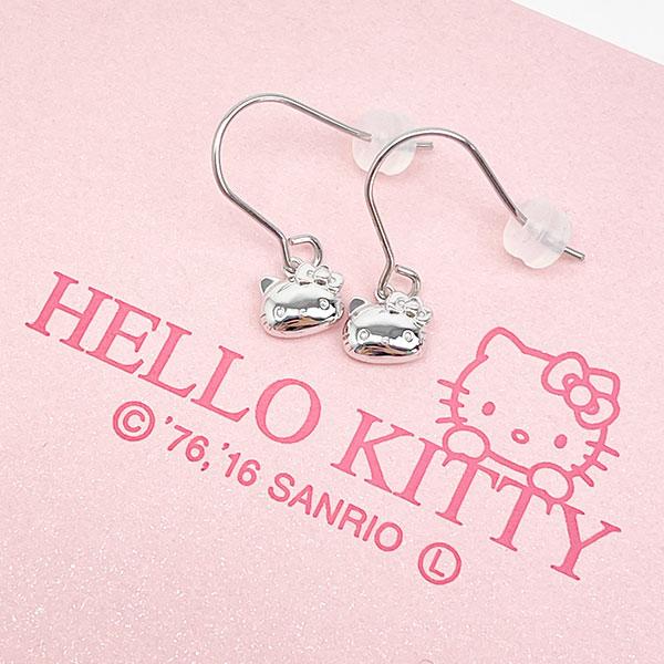 サンリオ ハローキティ アレルギーフリーフックピアス シルバー アクセサリー 日本製 Sanrio 商品画像2：キャラグッズPERFECT WORLD TOKYO