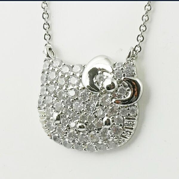 サンリオ ハローキティ ジュエリー パヴェフェイスペンダント ネックレス ア･･･