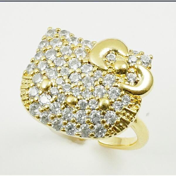 サンリオ ハローキティ ジュエリー パヴェフェイスリング アクセサリー ゴー･･･