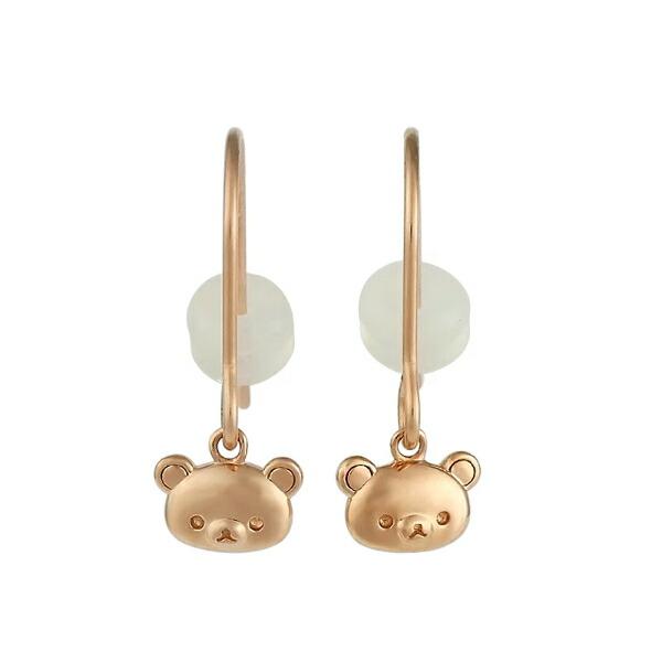 リラックマ アレルギー対応ピアス ピンクゴールド アクセサリー 日本製 商品画像2：キャラグッズPERFECT WORLD TOKYO