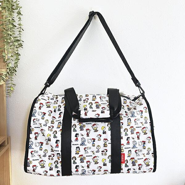 スヌーピー ボストンバッグ トラベル ホワイト SNOOPY 商品画像5：キャラグッズPERFECT WORLD TOKYO