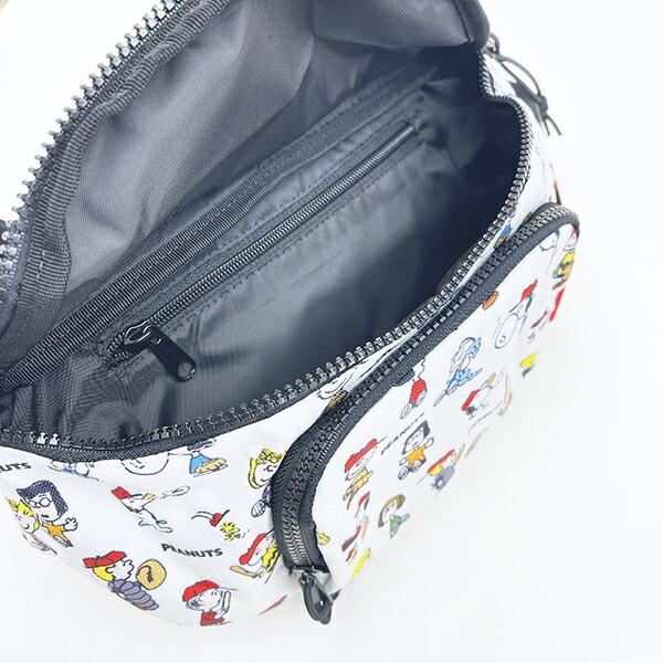 スヌーピー ボディバッグ ウエストポーチ ホワイト SNOOPY 商品画像6：キャラグッズPERFECT WORLD TOKYO