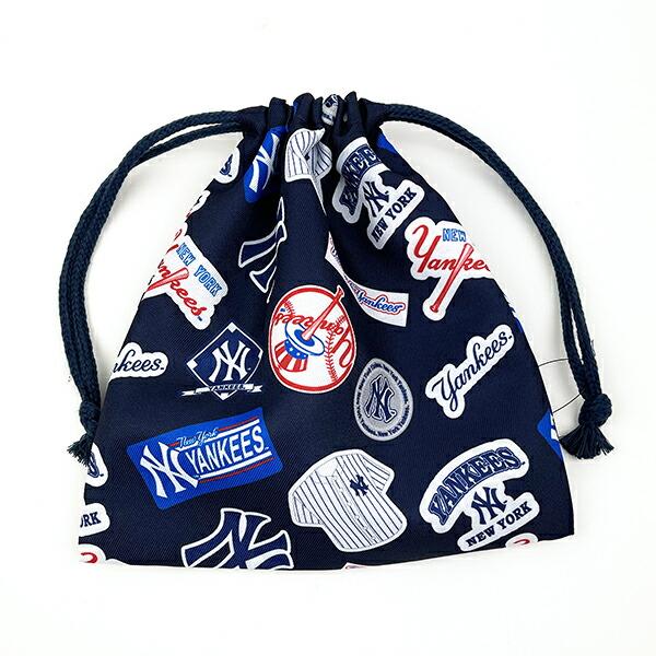 MLB(メジャーリーグ) ヤンキース 巾着(S) (総柄) キッズ スクール 野球 商品画像4：キャラグッズPERFECT WORLD TOKYO