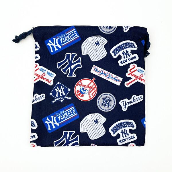 MLB(メジャーリーグ) ヤンキース 巾着(S) (総柄) キッズ スクール 野球