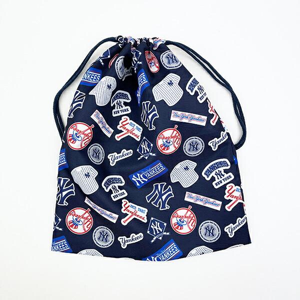 MLB(メジャーリーグ) ヤンキース 巾着(L) (総柄) キッズ スクール 野球 商品画像4：キャラグッズPERFECT WORLD TOKYO