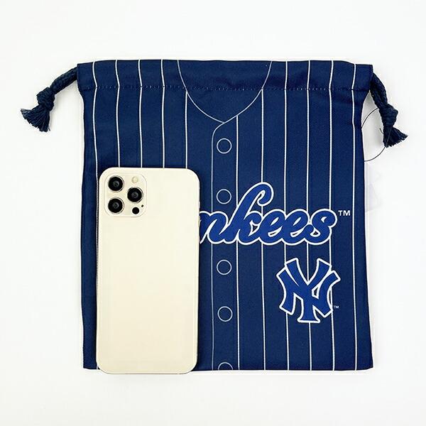 MLB(メジャーリーグ) ヤンキース 巾着(S) (ユニフォーム柄) キッズ スクール 野球 商品画像3：キャラグッズPERFECT WORLD TOKYO