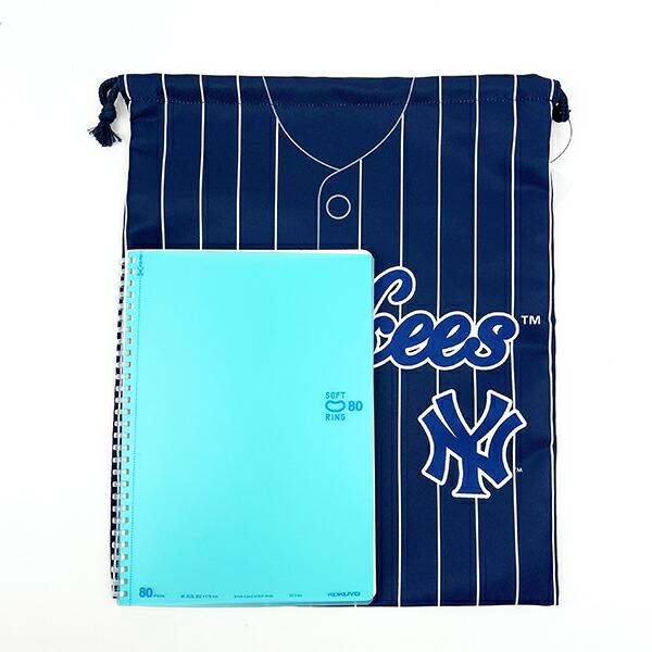 MLB(メジャーリーグ) ヤンキース 巾着(L) (ユニフォーム柄) キッズ スクール 野球 商品画像3：キャラグッズPERFECT WORLD TOKYO