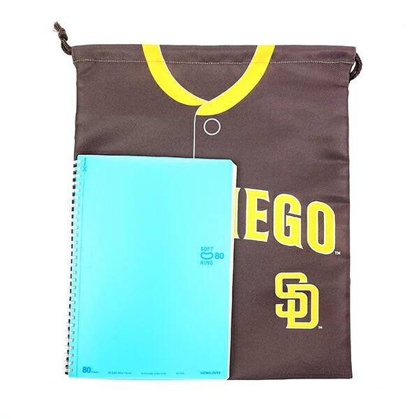 MLB(メジャーリーグ) パドレス 巾着(L) (ユニフォーム柄) キッズ スクール 野球 商品画像3：キャラグッズPERFECT WORLD TOKYO