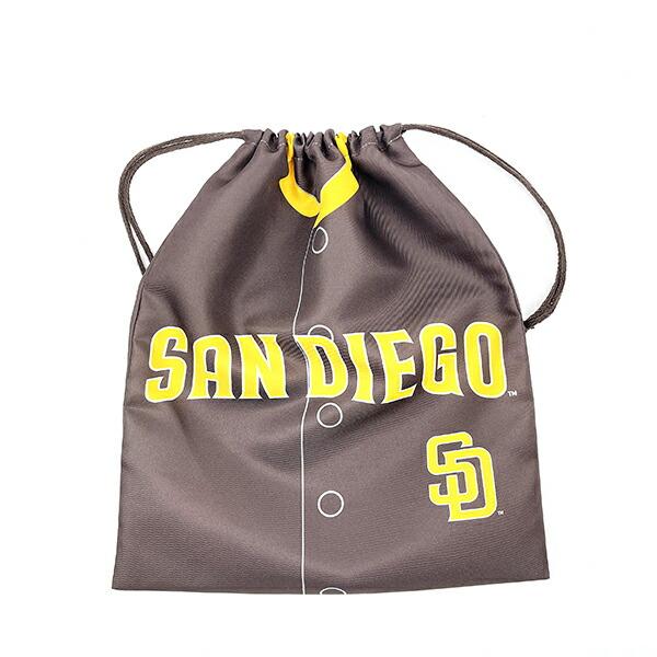 MLB(メジャーリーグ) パドレス 巾着(L) (ユニフォーム柄) キッズ スクール 野球 商品画像4：キャラグッズPERFECT WORLD TOKYO