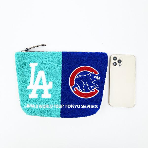 MLB(メジャーリーグ) 東京シリーズ ドジャース×カブス サガラポーチ ライトブルー×ブルー 商品画像4：キャラグッズPERFECT WORLD TOKYO