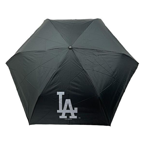MLB(メジャーリーグ)  ドジャース 折りたたみ傘 ブラック 晴雨兼用