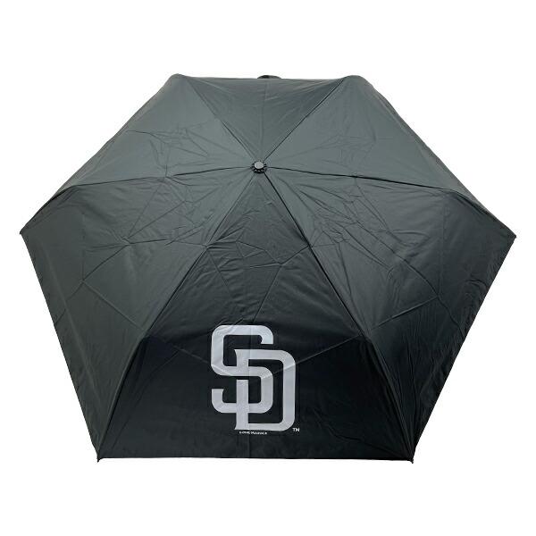 MLB(メジャーリーグ)  パドレス 折りたたみ傘 ブラック 晴雨兼用