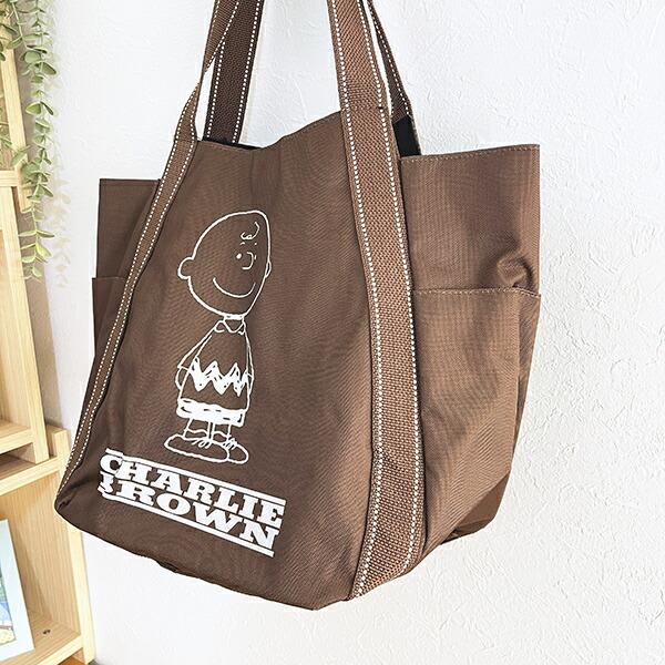 スヌーピー チャーリーブラウン バルーントートバッグ ブラウン SNOOPY 商品画像7：キャラグッズPERFECT WORLD TOKYO
