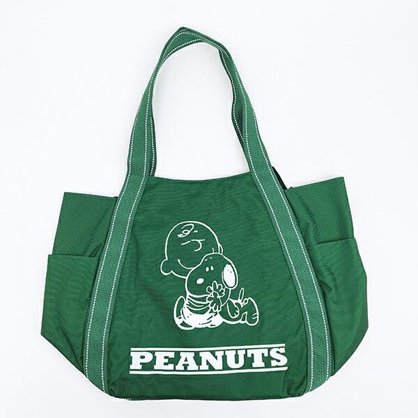 スヌーピー ×チャーリーブラウン バルーントートバッグ グリーン SNOOPY