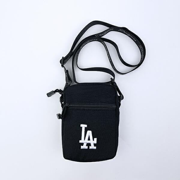 MLB(メジャーリーグ)  ドジャース ミニショルダーバッグ ブラック×ホワイト