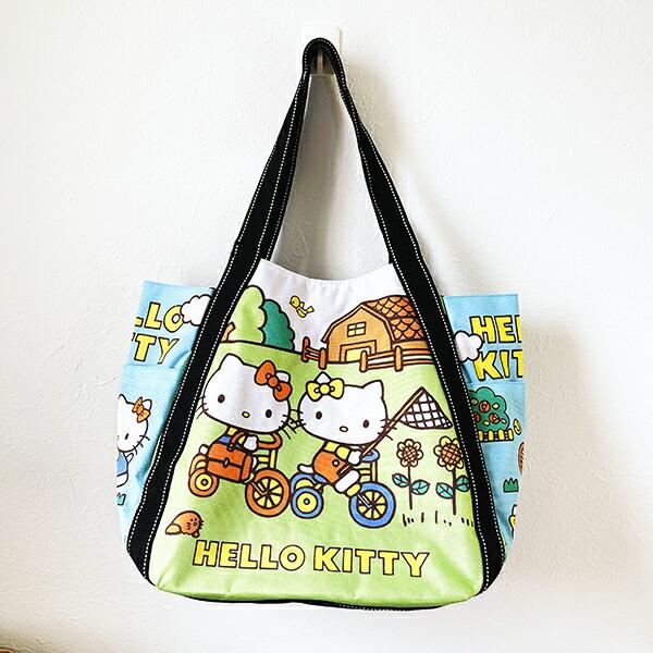 サンリオ ハローキティ バルーントートバッグ サイクリング Sanrio 商品画像3：キャラグッズPERFECT WORLD TOKYO
