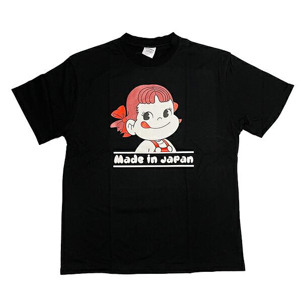 ペコちゃん Tシャツ(L) ブラック アパレル 不二家 日本製