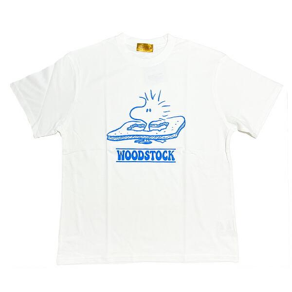 スヌーピー ウッドストック Tシャツ(M) ホワイト アパレル 日本製 SNOOPY