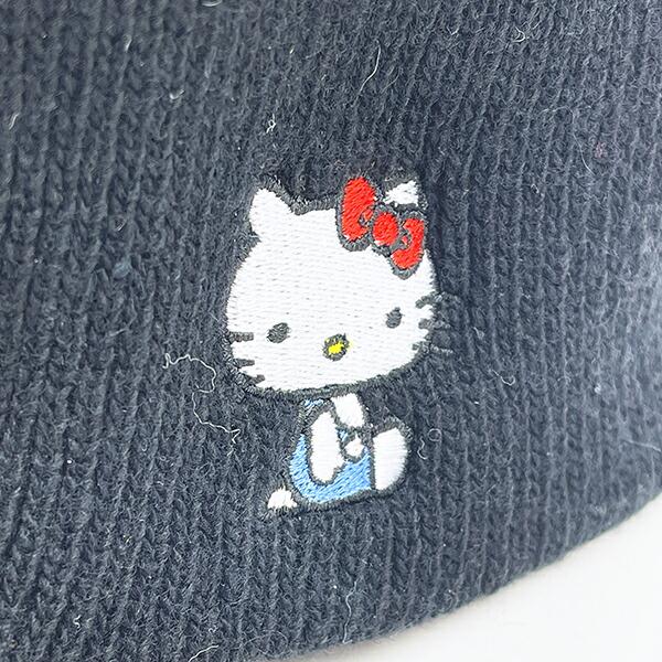 サンリオ ハローキティ ニットキャップ ブラック 帽子 アパレル Sanrio 商品画像5：キャラグッズPERFECT WORLD TOKYO