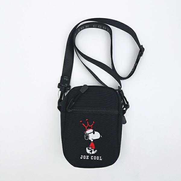 スヌーピー ジョークール 縦型ショルダーバッグ ブラック SNOOPY