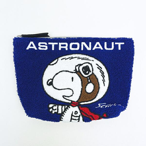 スヌーピー アストロノーツ さがらポーチ ブルー SNOOPY