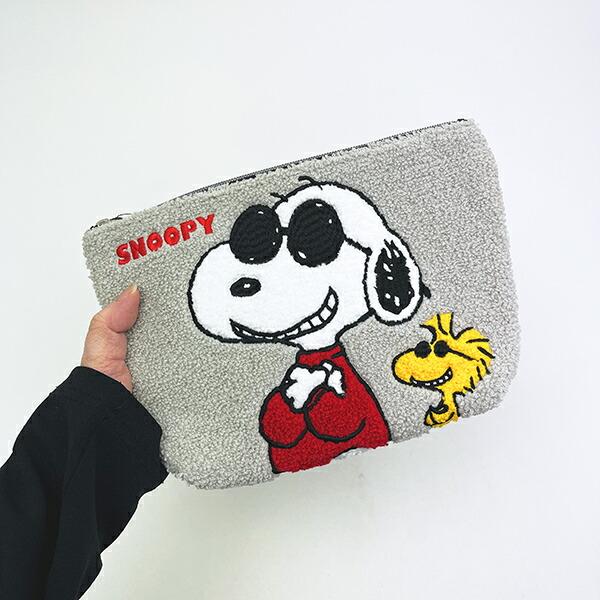 スヌーピー さがらポーチ グレー SNOOPY 商品画像5：キャラグッズPERFECT WORLD TOKYO