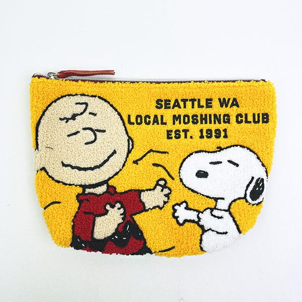 スヌーピー ＆チャーリーブラウン さがらポーチ イエロー SNOOPY