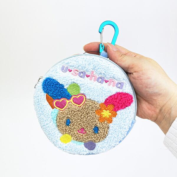 サンリオ 日焼け ウサハナ サークルさがらポーチ (ブルー) Sanrio 商品画像3：キャラグッズPERFECT WORLD TOKYO