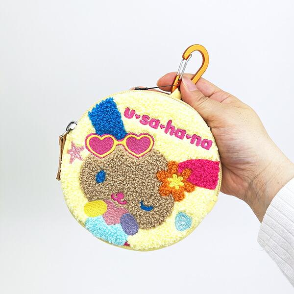 サンリオ 日焼け ウサハナ サークルさがらポーチ (イエロー) Sanrio 商品画像3：キャラグッズPERFECT WORLD TOKYO