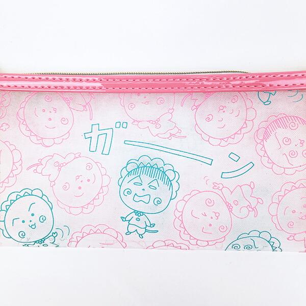 コジコジ 総柄 メッシュポーチスリム ピンク 商品画像2：キャラグッズPERFECT WORLD TOKYO