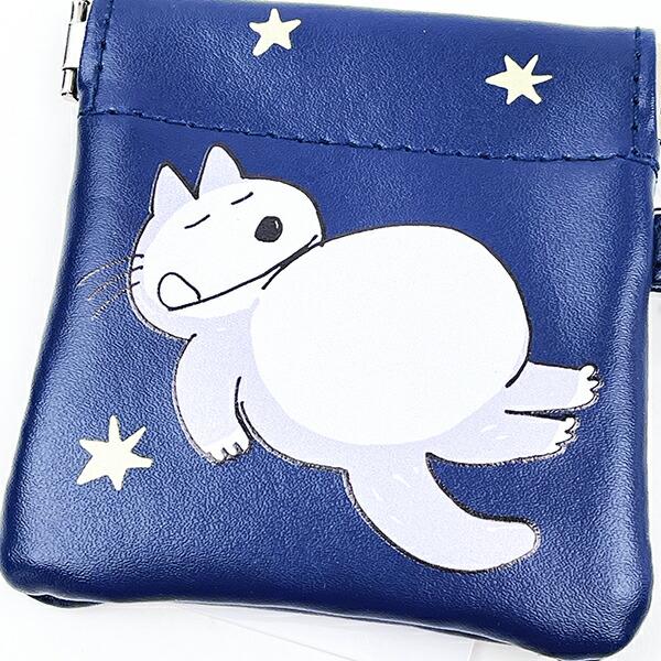 11ぴきのねこ バネポーチ おなかいっぱい （ネイビー） 小銭入れ 商品画像2：キャラグッズPERFECT WORLD TOKYO